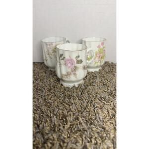 Three Small Tea Cups Porcelain Antique Germany